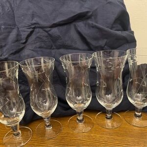 Vintage Princess House Heritage Crystal Parfait Glasses - Set of 5 EUC